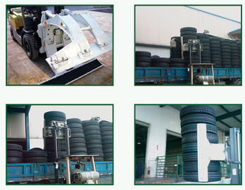 Carbon Steel Forklift Rotator Attachment , Forklift Clamp Attachment Tilt Forward Tire Clamps
