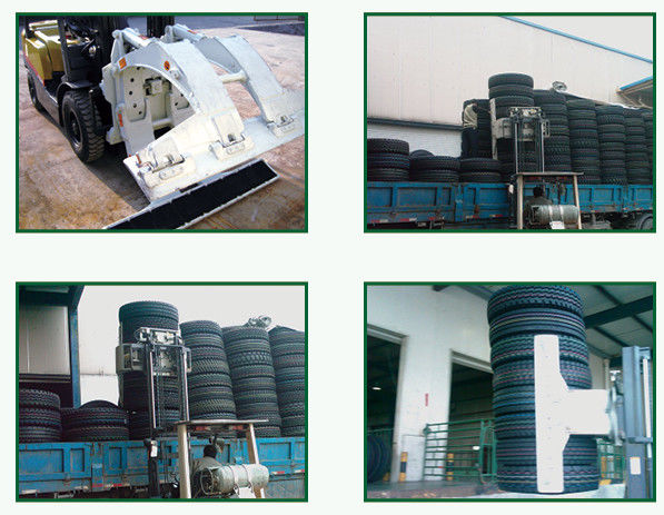 Carbon Steel Forklift Rotator Attachment , Forklift Clamp Attachment Tilt Forward Tire Clamps