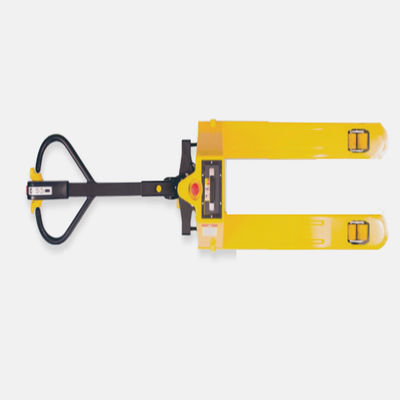 DCによってはフォークの長さ1220mm Puのタイヤ24vの電圧のモーターを備えられたバンド パレットが自動車に乗ります